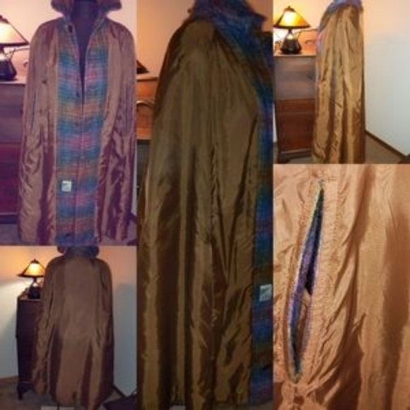 Vtg Scottish made mohair wool cape poncho 1960s - Picture 10 of 12